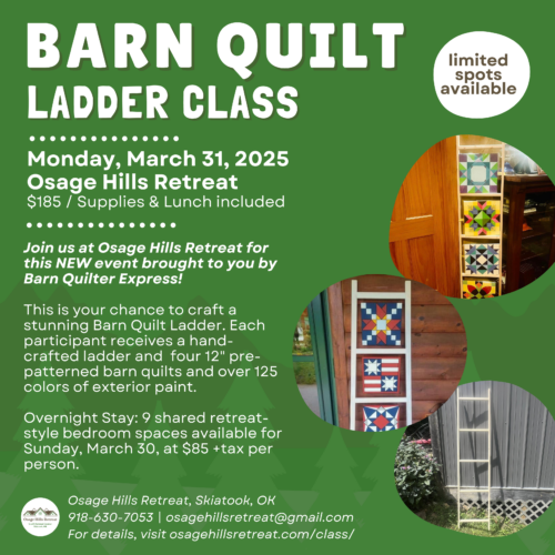 March 2025 Barn Quilt Ladder Class